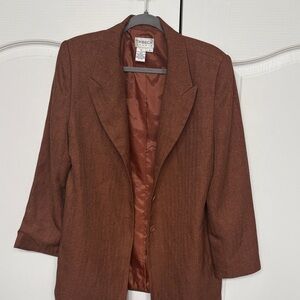Tribeca Women's Rust Brown Tailored Blazer Jacket